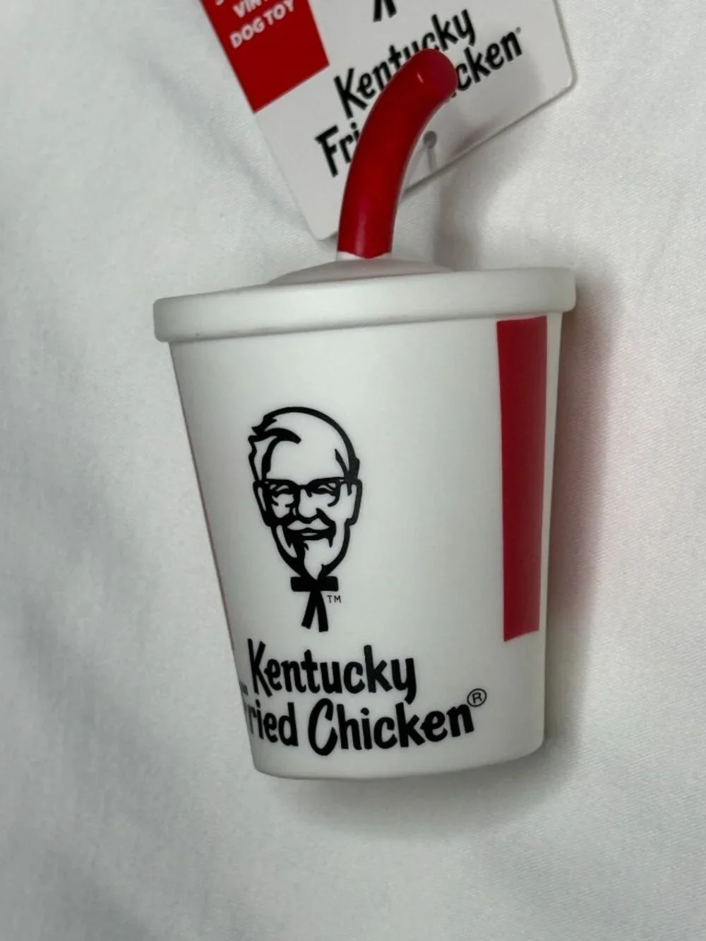 KFC Mini Soda Cup Dog Toy Vinyl Squeaky Pet Toy New